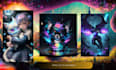 create cinematic 3d animated visuals and gif