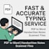 professional typing from handwritten scanned documents