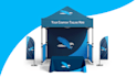 design canopy tent, table cloth, roll up banner and  flag