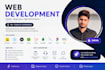 build custom website development, front end developer, full stack developer