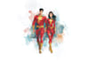 make watercolor super hero couple portrait