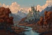 draw a natural landscape and background illustration