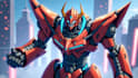 do anime style mecha robot illustrations