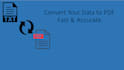 convert, generate, and extract structured data to and from PDF documents