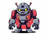 design creative robot head mascot logo