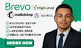 set up email automation in brevo, mailchimp, gohighlevel, or beehiiv