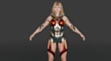create 3d game character,3d character,3d game asset, sci fi, 3d rigging, warrior