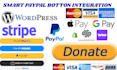 integrate paypal smart button, credit card, and payment gateway on any website