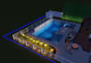 provide 3d modelling and rendering landscape pool design