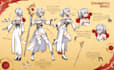 draw custom character design, furry reference sheet, character sheet anime style