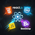 create a responsive website using HTML, CSS, javascript and reactjs