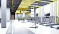 rebuild 3d workout studio,gym equipment layout,sport complex,boot camp rendering