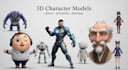 design 3d cartoon characters, reboot characters, and virtual assistant visuals