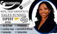 build wix sales funnel, wix single landing page, squarespace sales funnel, wix