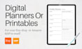 design digital planner for etsy shop, digital journal and tracker