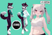 create vrchat 3d model avatar anime character design vr character
