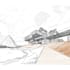 draw line art illustration building and landscape