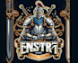 make vintage custom knight warrior sword esport logo
