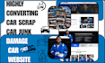 design responsive car scrap car junk car salvage car used damage junk website