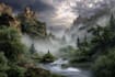 create fantasy landscape or environment art