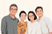 make a realistic vector family portrait  multiple picture