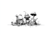 draw black and white illustrations