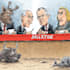 create a political or satirical cartoon