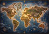make a magical fantasy world map with full color