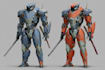 draw mecha, robot, sci fi concept art