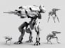 design 3d sci fi mech, robot and creature concept models