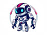 make modern robotic mascot logo with unique concepts