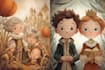 create adorable children book characters and scenes