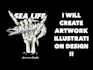 do something art with skull theme and more illustration