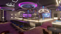 design modern nightclub,dance bar,3d rendering, lighting fixtures,stage tool,cgi