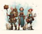 create a custom dnd party character illustrations