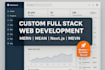 develop mern mean next stack website