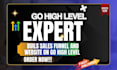 build gohighlevel landing page, go high level sales funnel, gohighlevel website