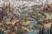 draw a fantasy map illustration