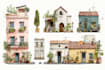 make a watercolor house illustration