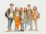 draw watercolor group portrait illustration