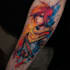 create colorful custom tattoo design, tattoo sleeve