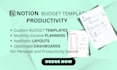 custom notion budget template budget tracker finance template business template