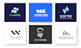 design modern tech startup security saas logo with branding kit