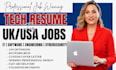 usa, UK software engineering cv, resume writing IT, tech cover letter