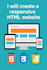 create a responsive HTML website