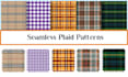 design seamless plaid, tartan, striped, gingham, checkered patterns and prints