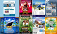 design tour, travel, summer, beach, pool, and cruise, yacht, boat party flyer
