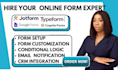design custom jotform, typeform, google  form, and cognito form, with automation