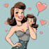 create pin up and cartoon illustrations