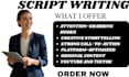 create script writing youtube podcasts ads instagram reels tiktok ads ugc ads